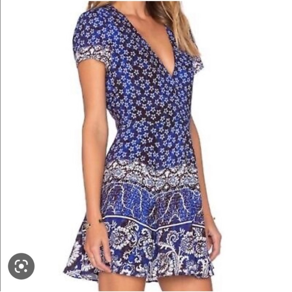 Revolve Lovers and Friends Cassidy Dress in Royal Scarf size medium
